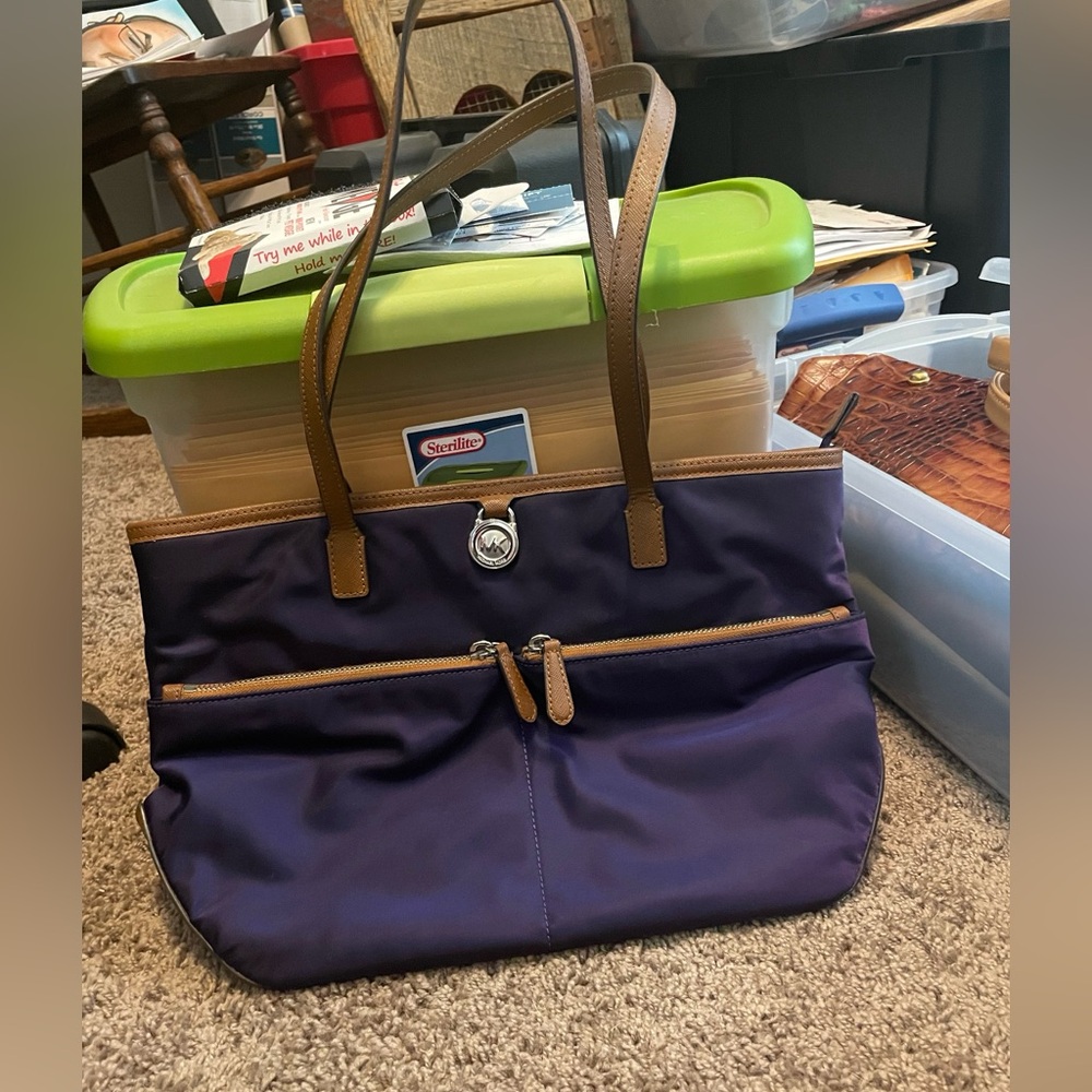 MK purple nylon bag